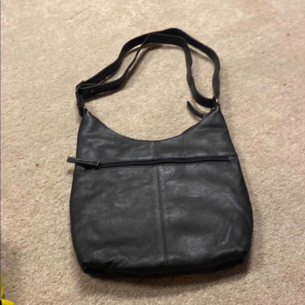 Black Genuine Leather Shoulder Bag